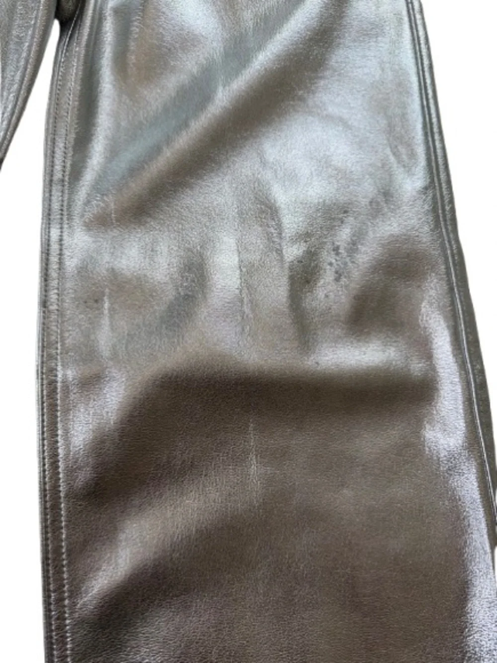 abercrombie kids Silver Metallic High Rise Wide-Leg Jeans NWT